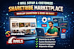 setup and customize sharetribe marketplace, develop sharetribe and ruby on rails