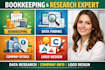 bookkeeping, data entry, create logo, translation, company name
