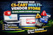 upgrade your cs cart multi vendor store fix bugs errors and payment gateways
