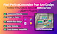convert figma PSD xd into fast responsive website with tailwind bootstrap sass