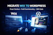 migrate wix to wordpress with full functionality and pixel perfect design