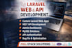 develop laravel full stack web application, react with API backend