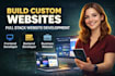 build custom website, full stack website development, frontend backend developer