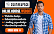 build squarespace online course website membership subscription coaching website