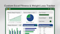 create excel fitness tracker weight loss log calorie counter goal dashboard