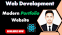 build a professional react portfolio website