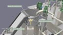 create 3d industrial recycling process and 3d paper mill animation video