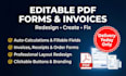 recreate editable fillable PDF invoice forms, redesign receipts, and order forms