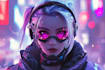 make cyberpunk and retro aesthetic character