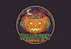 do halloween pumpkin logo with free source file