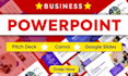 design powerpoint presentation investor deck sales pitch deck google slide canva