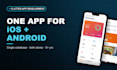 develop a custom flutter app for android and ios