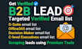 do targeted b2b lead generation prospect email list scraping