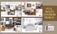 interior design your living, dining or bedroom with plan, mood board and 3d
