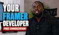 design a professional framer website or framer landing page