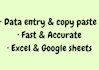do accurate data entry and copy paste tasks