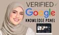craete google knowledge panel for company, personal knowledge panel