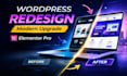 redesign your wordpress website with elementor pro