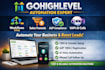 setup gohighlevel workflows, sales funnels, a2p and vapi automation