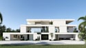 redesign villa building, modern facade render,2d layout plan,3d visualize garden
