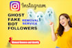identify and remove instagram fake bots and ghost followers