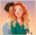 make disney style cartoon couple art