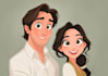 draw a personalized cartoon couple drawing