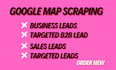 do b2b data extraction google map scraping business lead generation
