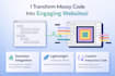 custom code features that are clean efficient, modern coding practices