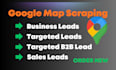 scrape google maps data any locations and business leads