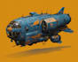 design spaceship, sci fi illustration and sci fi art