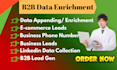 do b2b data enrichment, lead generation and linkedin data collection