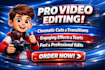 do quality professional video editing within 12 hour