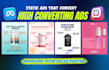 design high converting static meta ad creatives