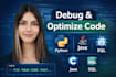debug and fix your python, java, c, or sql code fast