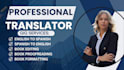 translate your fiction and non fiction books from english to spanish