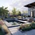 create backyard landscape design rendering