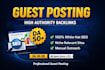 provide high authority guest posting backlinks