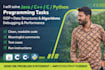 help with java, cpp, c and python programming, oop and dsa