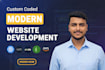 do custom business website development as a full stack developer