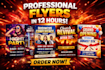 design professional flyer in 12 hours