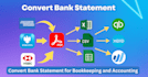 convert bank statement PDF to excel, CSV for bookkeeping