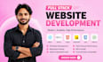 do custom full stack website development as full stack, front end web developer