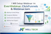 setup webinar in everwebinar click funnel and webinarjam