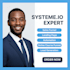 build a high converting sales funnel in systeme io, website setup, CRM software