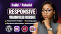 build wordpress website redesign, wordpress elementor