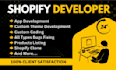 shopify expert developer, shopify bug fix, custom theme, shopify custom app