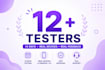 provide closed testing 12 testers 20 testers mobile app testing 12 testers