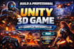 build a professional unity 3d game with gameplay mechanics and UI