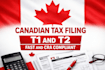 file canadian t2 corporate tax return and t1 personal tax fast and cra compliant